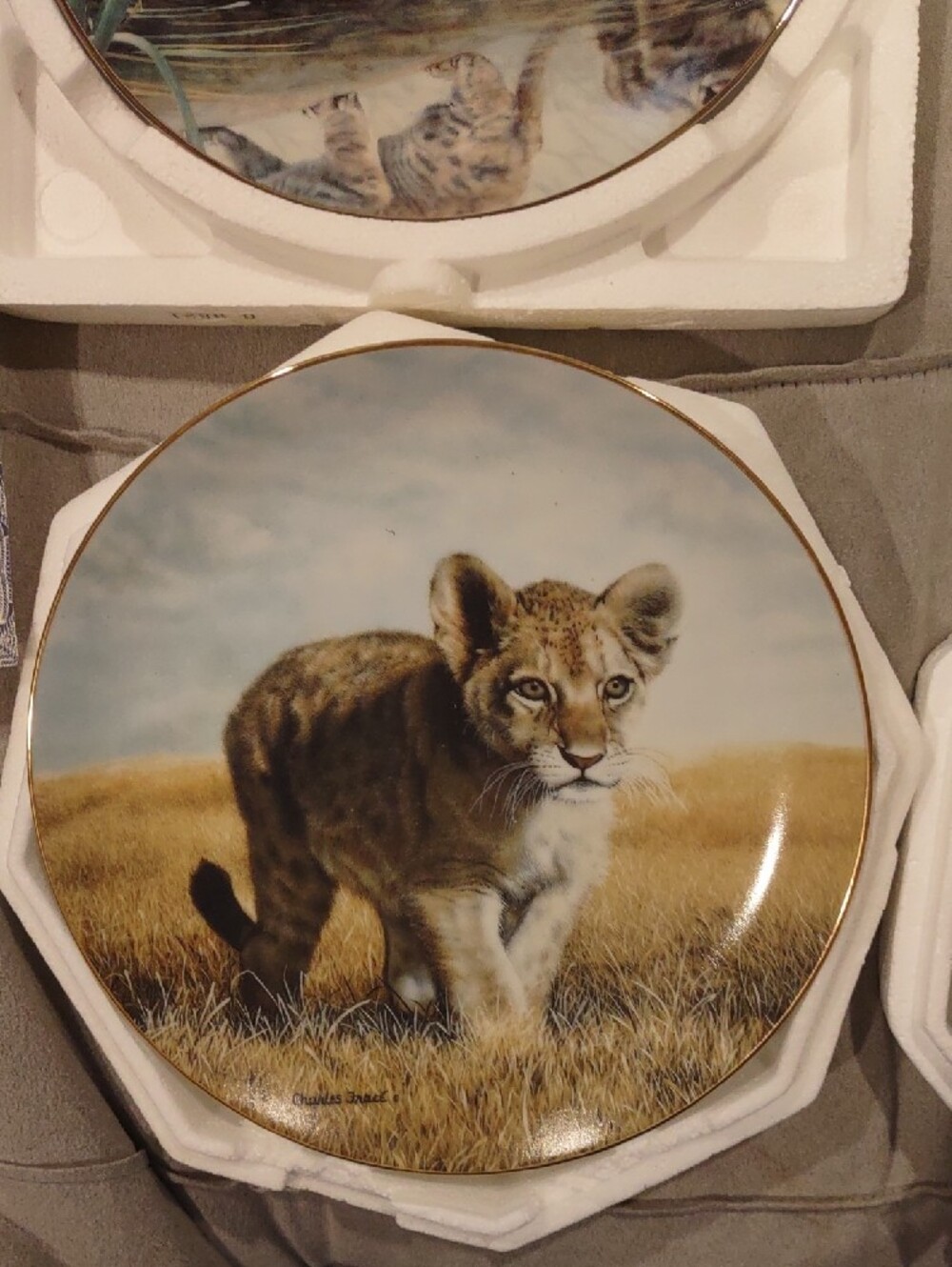 Wildlife Decorative Plates Cat Designs Charles Frace - Picture 3 of 12